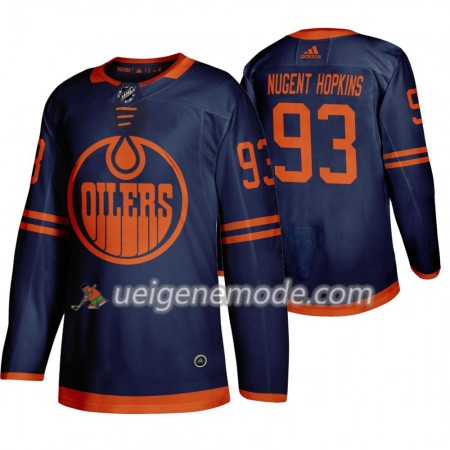 Herren Eishockey Edmonton Oilers Trikot Ryan Nugent-Hopkins 93 Adidas 2019-2020 Blau Authentic